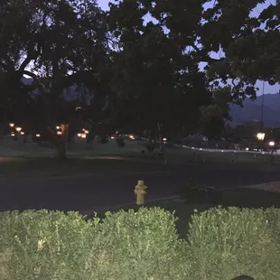 As the sun sets - view from the patio at "The Oak" restaurant at ojai valley inn