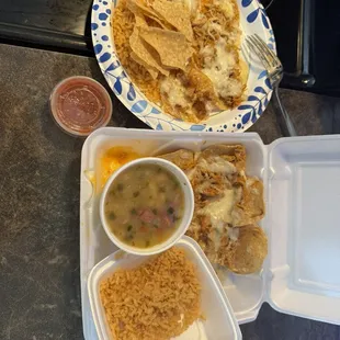 1)see the size of salsa given for this order?  2) why are the charro beans made with navy beans?