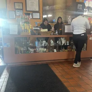 Front reception with a lot of elephants.