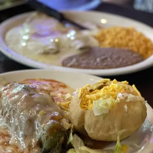 10. One Chile Relleno and 1 Puffed Beef Taco Chicken Special