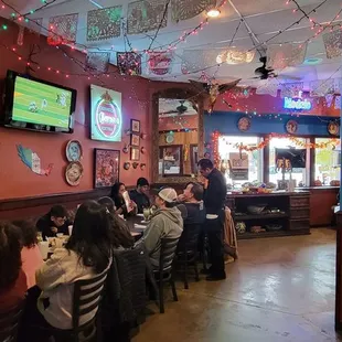 people sitting at tables