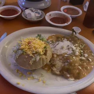 #10. One Chile Relleno and One Puffed Beef Taco