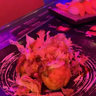 a plate of food on a table