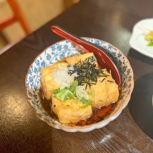 Fried Tofu in Seasoning Soup (Agedashi Tofu)