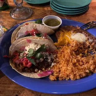 Mexican taco plate