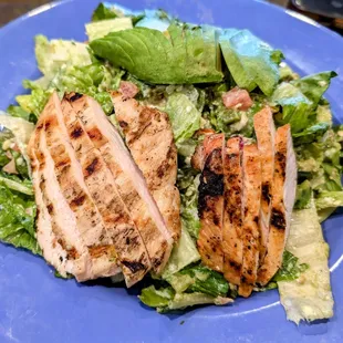 Grilled chicken salad. No cheese.