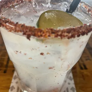 Mexican mule with tequila and tajin