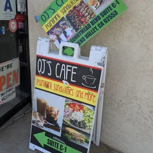 One of their signs outside