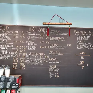 Menu as of June 2023
