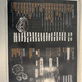 Menu as of 2/28/23