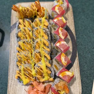 OK Special Roll (left), American Dream Roll (right)
