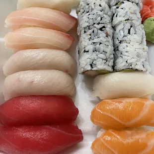 a variety of sushi