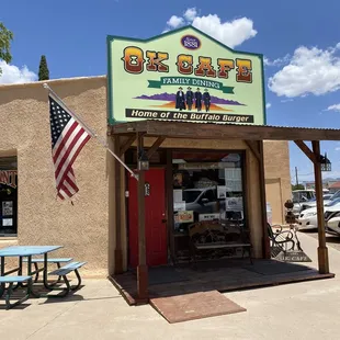 the front of the restaurant