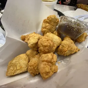 small fried boneless w/garlic soy
