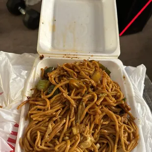 Too much raw not ready chow mein was very doughy
