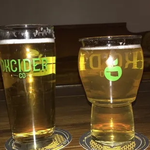 Kinder cider and mandarin fluff cider!