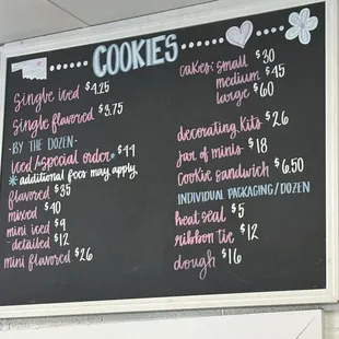 Cookie menu