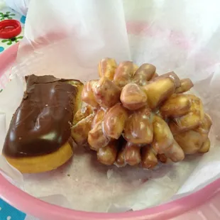 Pine cone and part of a long John.