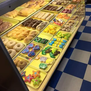 The donuts and sausage rolls!