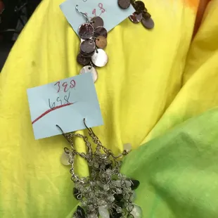 These seashell earrings were only $1.10 and other ones were just for fun.