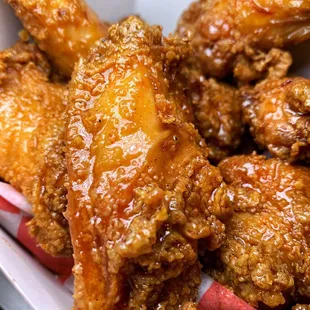 chicken wings in a basket