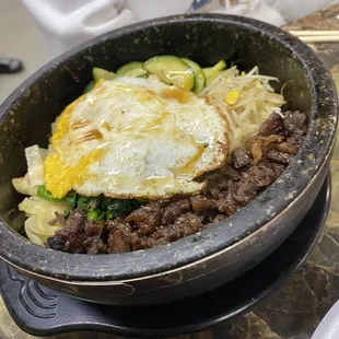 Hot stone bibimbap