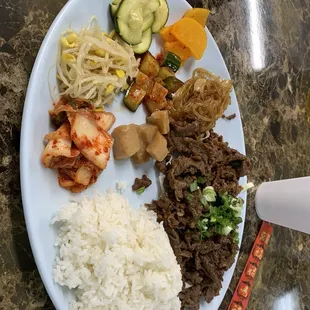 Beef Bulgogi (extra spicy) lunch