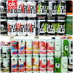 a variety of cans
