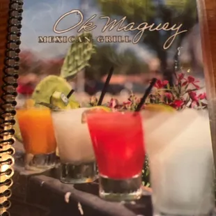 three cocktails on a table