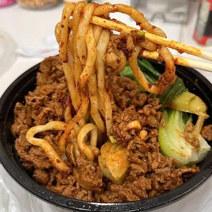 Hot chili oil - Look at the generous amount of meat!
