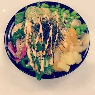  a plate of food on a table