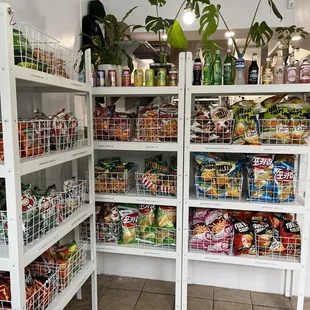 Snacks for sale inside store