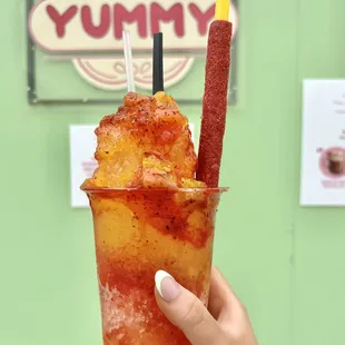 MANGOLOCO- mango shaved ice with chamoy and tajin