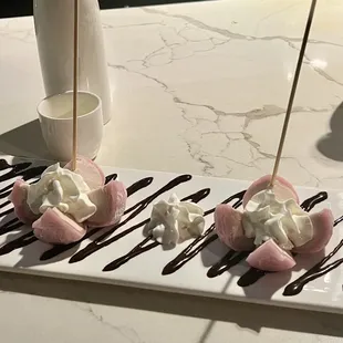 Strawberry mochi dessert