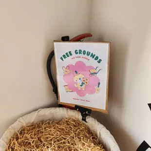 Repurposing coffee grinds.  I like that.