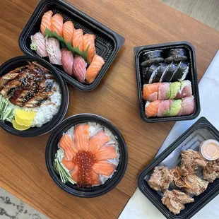 sashimi, sushi and sashimi, food, sushi