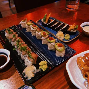 sushi and sashimi, sushi, sashimi, food