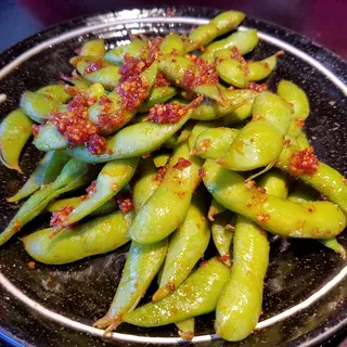 Spicy Garlic Edamame