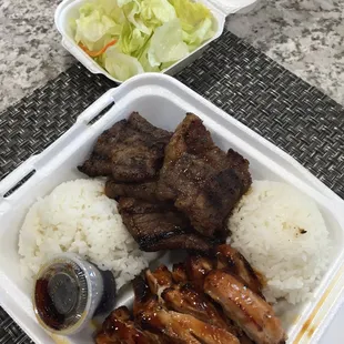 Chicken &amp; Beef Short Ribs Teriyaki $14.99