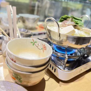 Tofu with fish intestines in the white miso