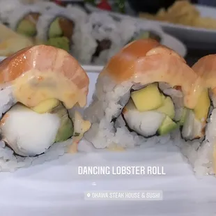 Dancing Lobster Roll w/ salmon