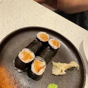 a plate of sushi