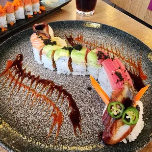 sushi, food, sashimi, sushi and sashimi