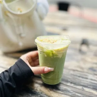 Banana + matcha = YUM.