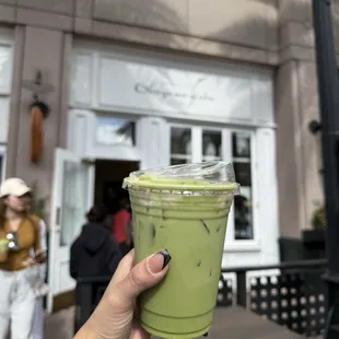 Banana Cream Matcha Latte