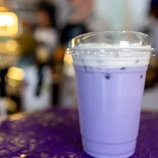 Sea Salt Taro Latte ($6)