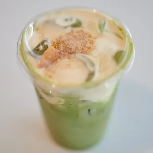 Banana Creme Matcha Latte