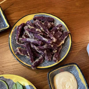 Purple sweet potato fries