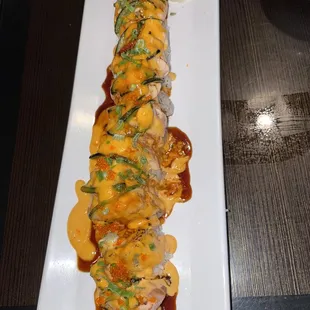 Drenched in spicy mayo to cover old salmon