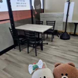 Indoor dining is available